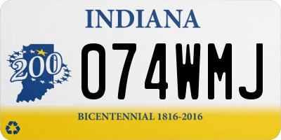 IN license plate 074WMJ