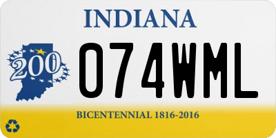 IN license plate 074WML