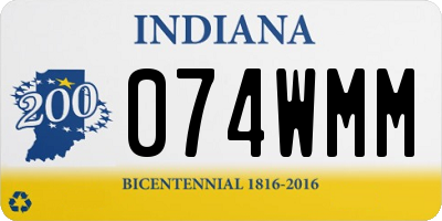IN license plate 074WMM