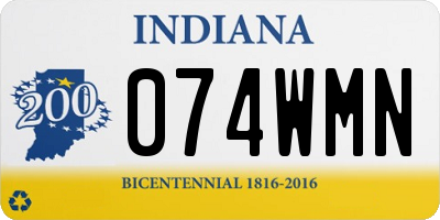 IN license plate 074WMN