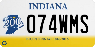 IN license plate 074WMS