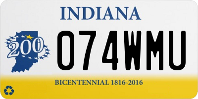 IN license plate 074WMU