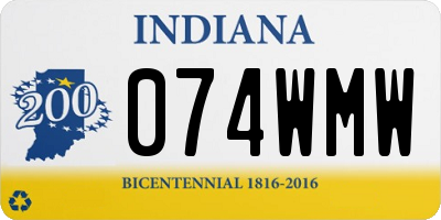 IN license plate 074WMW