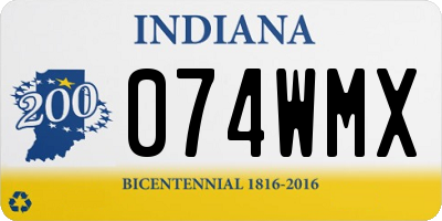 IN license plate 074WMX