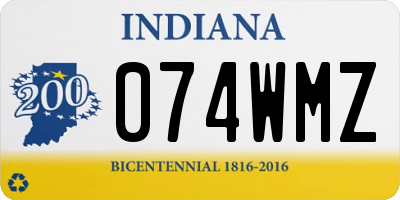 IN license plate 074WMZ