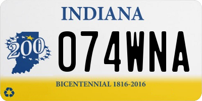 IN license plate 074WNA