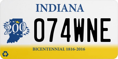 IN license plate 074WNE