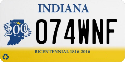 IN license plate 074WNF