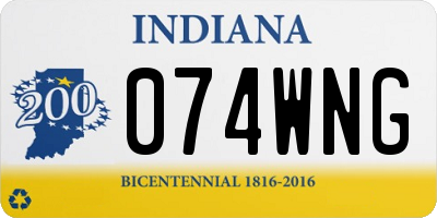 IN license plate 074WNG