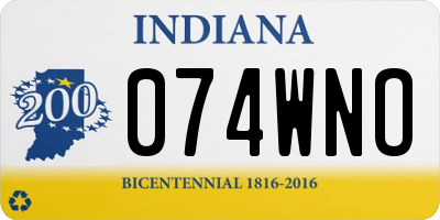 IN license plate 074WNO