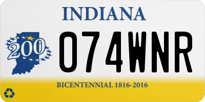IN license plate 074WNR