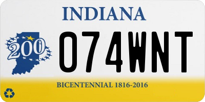 IN license plate 074WNT