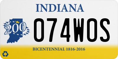 IN license plate 074WOS