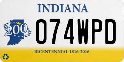 IN license plate 074WPD