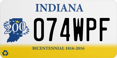IN license plate 074WPF