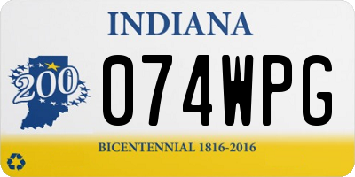 IN license plate 074WPG