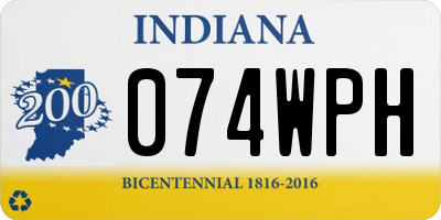 IN license plate 074WPH