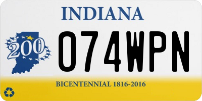 IN license plate 074WPN