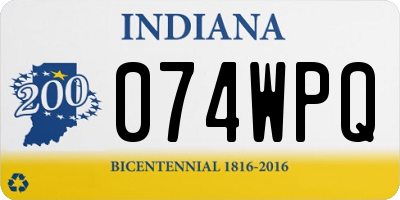 IN license plate 074WPQ