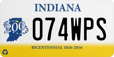 IN license plate 074WPS