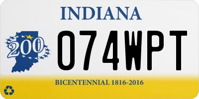 IN license plate 074WPT