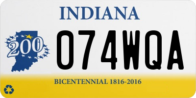IN license plate 074WQA