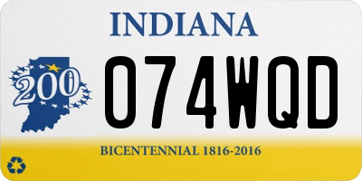 IN license plate 074WQD