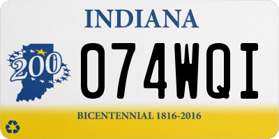 IN license plate 074WQI