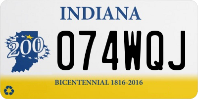 IN license plate 074WQJ
