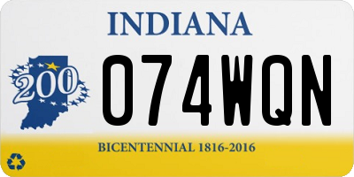 IN license plate 074WQN