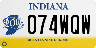 IN license plate 074WQW