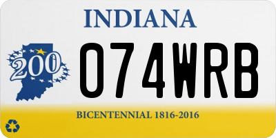 IN license plate 074WRB