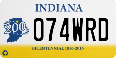 IN license plate 074WRD