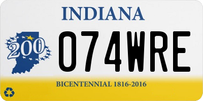 IN license plate 074WRE
