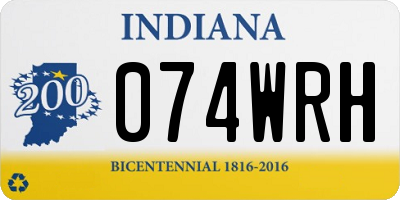 IN license plate 074WRH