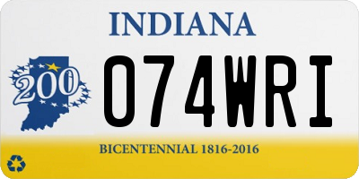 IN license plate 074WRI