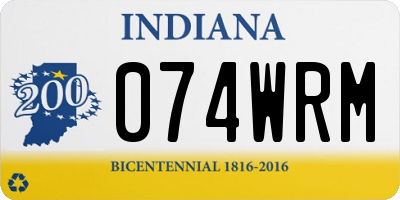 IN license plate 074WRM