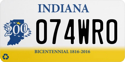 IN license plate 074WRO