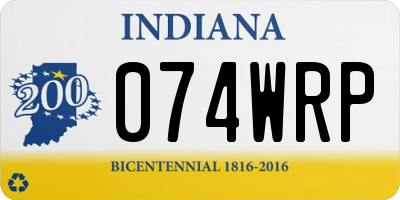 IN license plate 074WRP