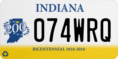 IN license plate 074WRQ