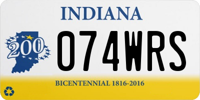 IN license plate 074WRS
