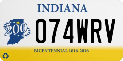 IN license plate 074WRV