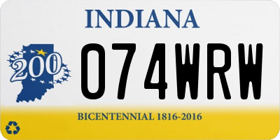 IN license plate 074WRW