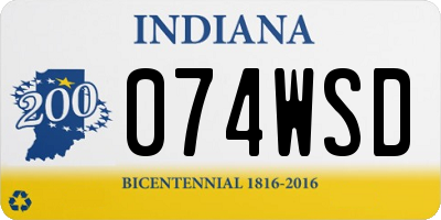 IN license plate 074WSD