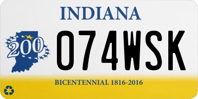 IN license plate 074WSK