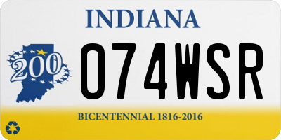 IN license plate 074WSR