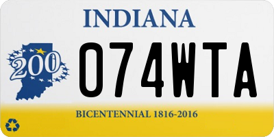 IN license plate 074WTA