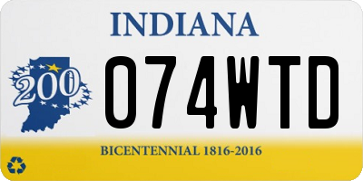 IN license plate 074WTD