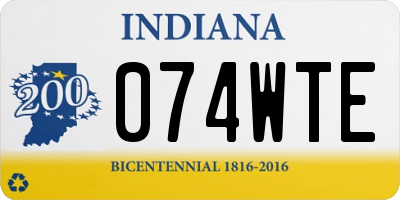IN license plate 074WTE