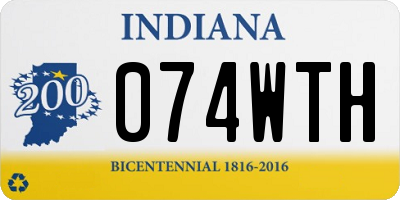 IN license plate 074WTH